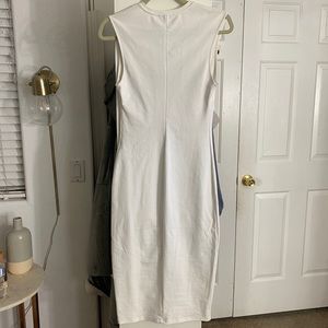 White midi dress